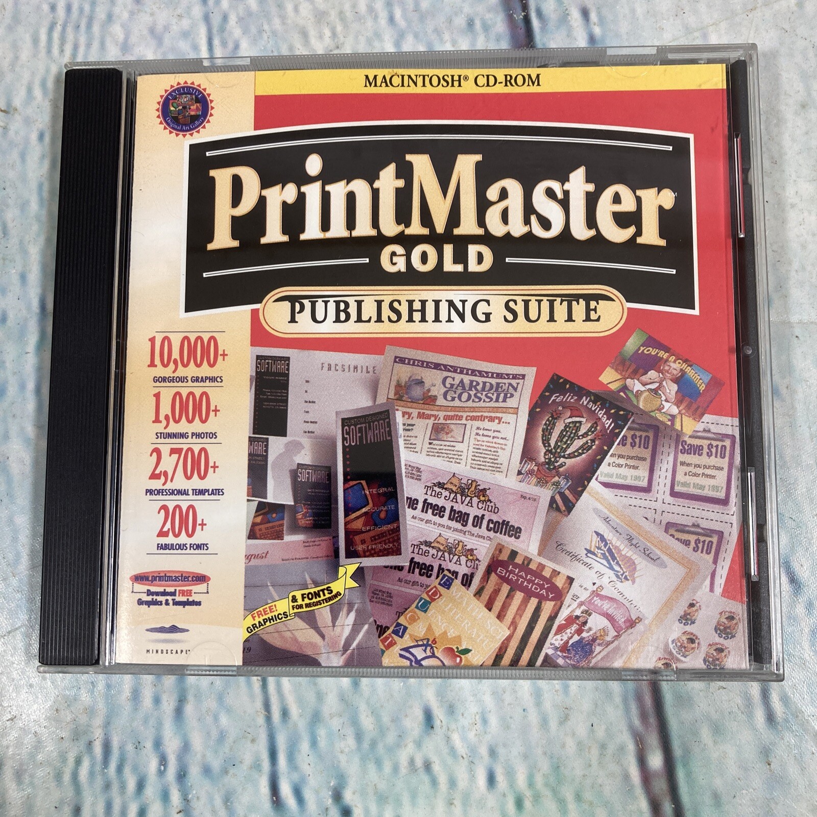 Vintage Print Master Gold Publishing Suite CD Software – For Macintosh 1997