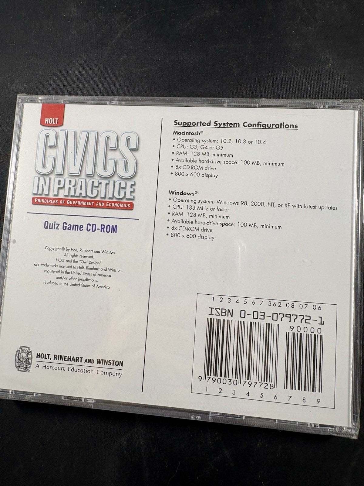 Civics In Practice: Principles Of Government And Economics Quiz Game Cd-Rom