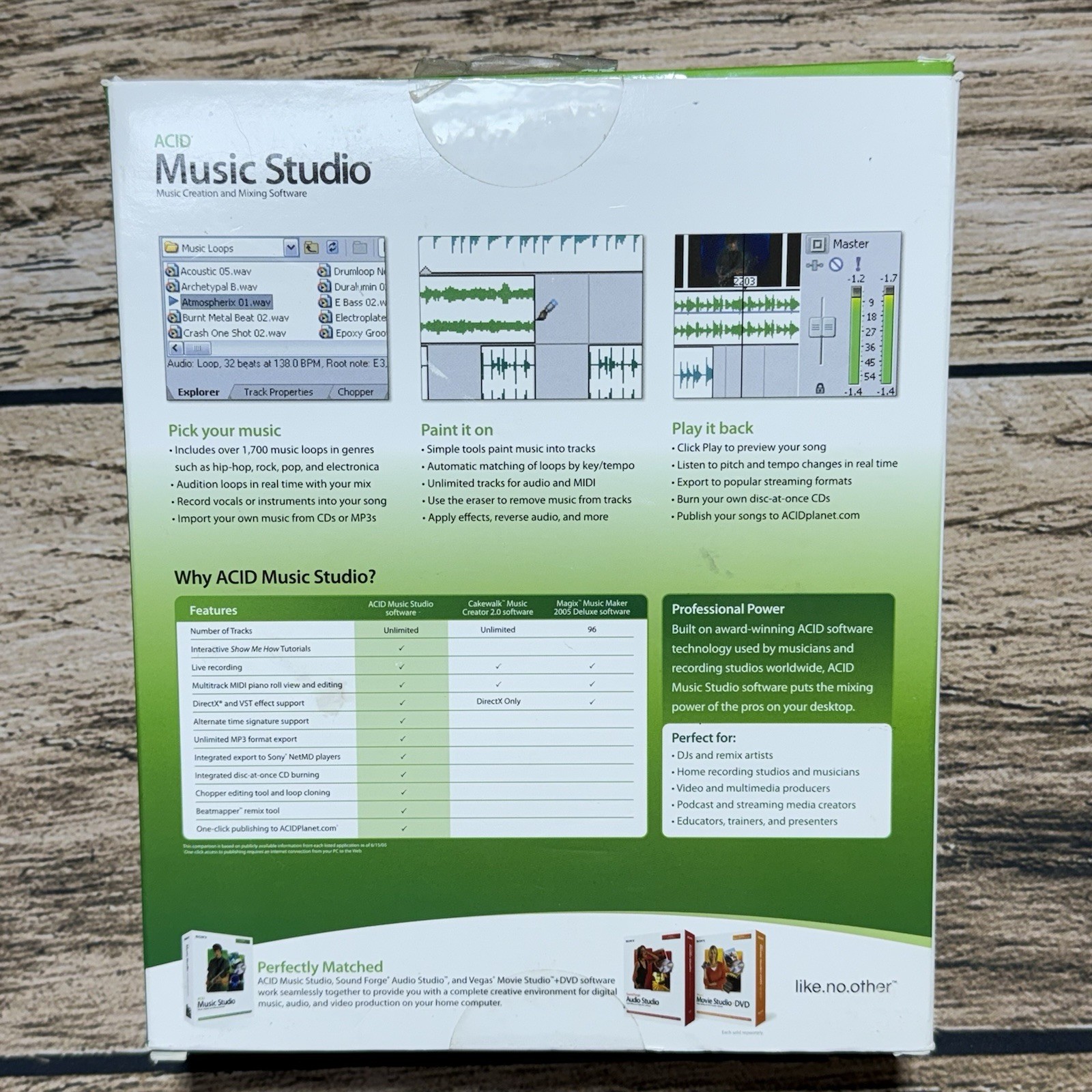 Sony ACID Music Studio 5.0 PC Windows Complete CIB 4 Discs Manual Vintage 2005