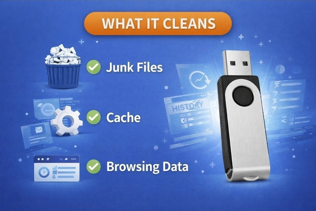 JML | BleachBit Privacy Cleaner USB Toolkit PC Cleanup No Subscription Portable