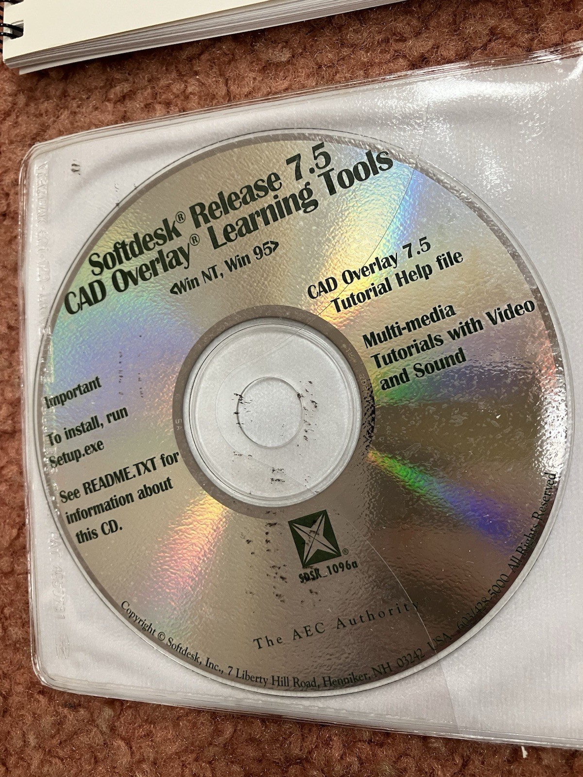 AUTODESK SOFTDESK R 7.5 CAD OVERLAY FOR AUTOCAD R13 C4 AND UP / DISK + GUIDE