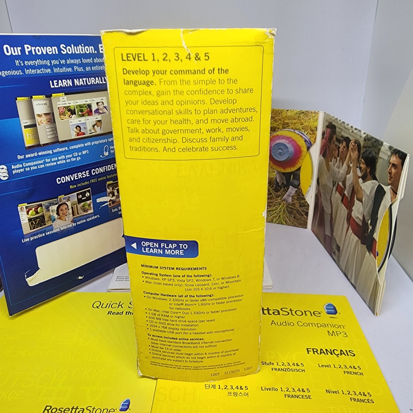 Rosetta Stone French Level 1-5 for PC, Mac Francais NO Headphones/Digital Code..