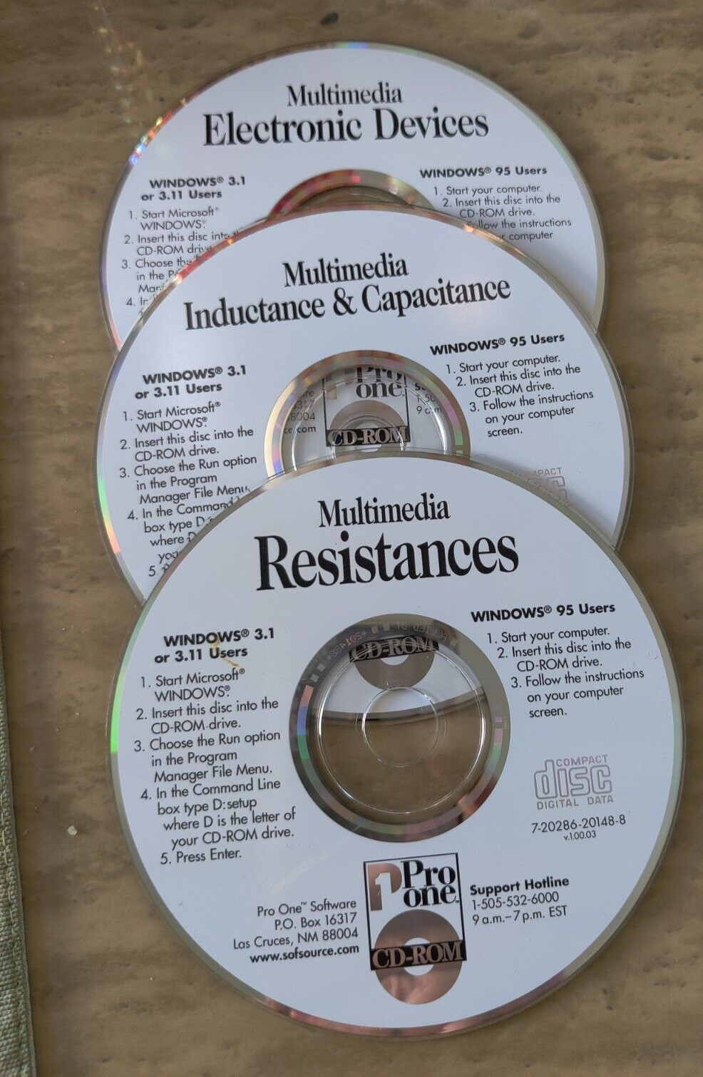 Pro One Multimedia Electronic Devices Bundle PC CD-ROM Discs Only