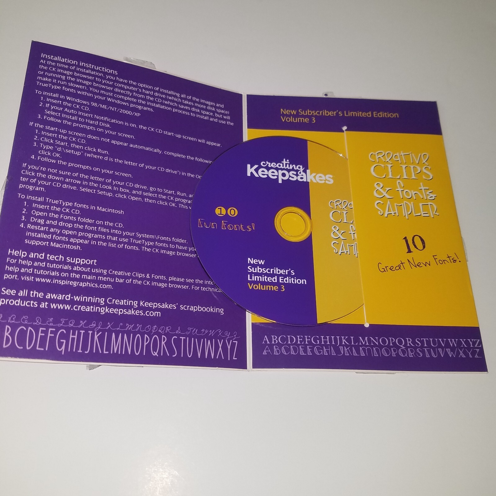 Creating Keepsakes Creative Lettering Win/Mac CD-ROM Lot Sports Outdoors Fonts