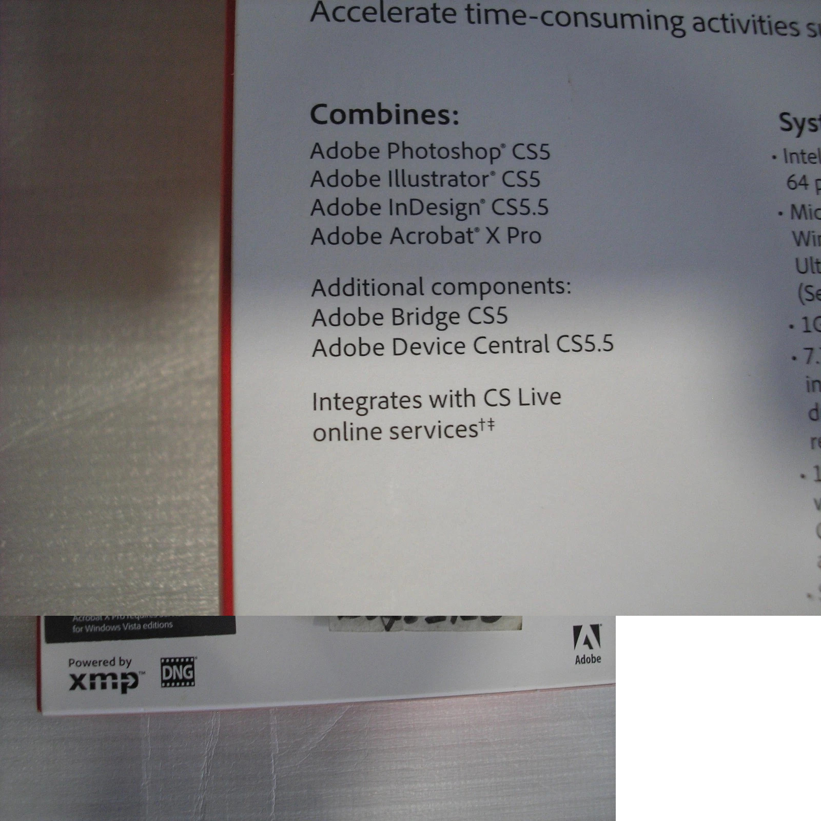 Adobe Creative Suite 5.5 CS5.5 Design Standard For Windows PC Full Version Box