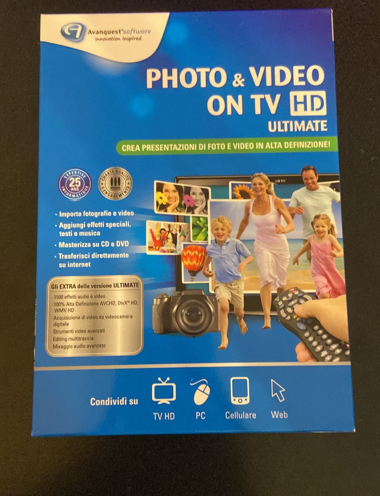 SOFTWARE AVANQUEST PHOTO AND VIDEO ON TV HD ULTIMATE BOX IN ITALIANO nuovo