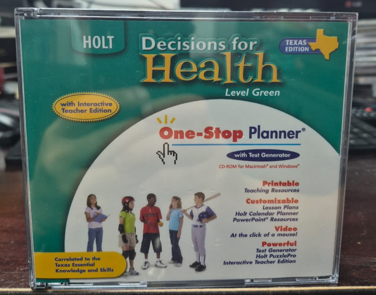Holt Decisions for Health Level Green Teacher One-Stop Planner CD-ROM
