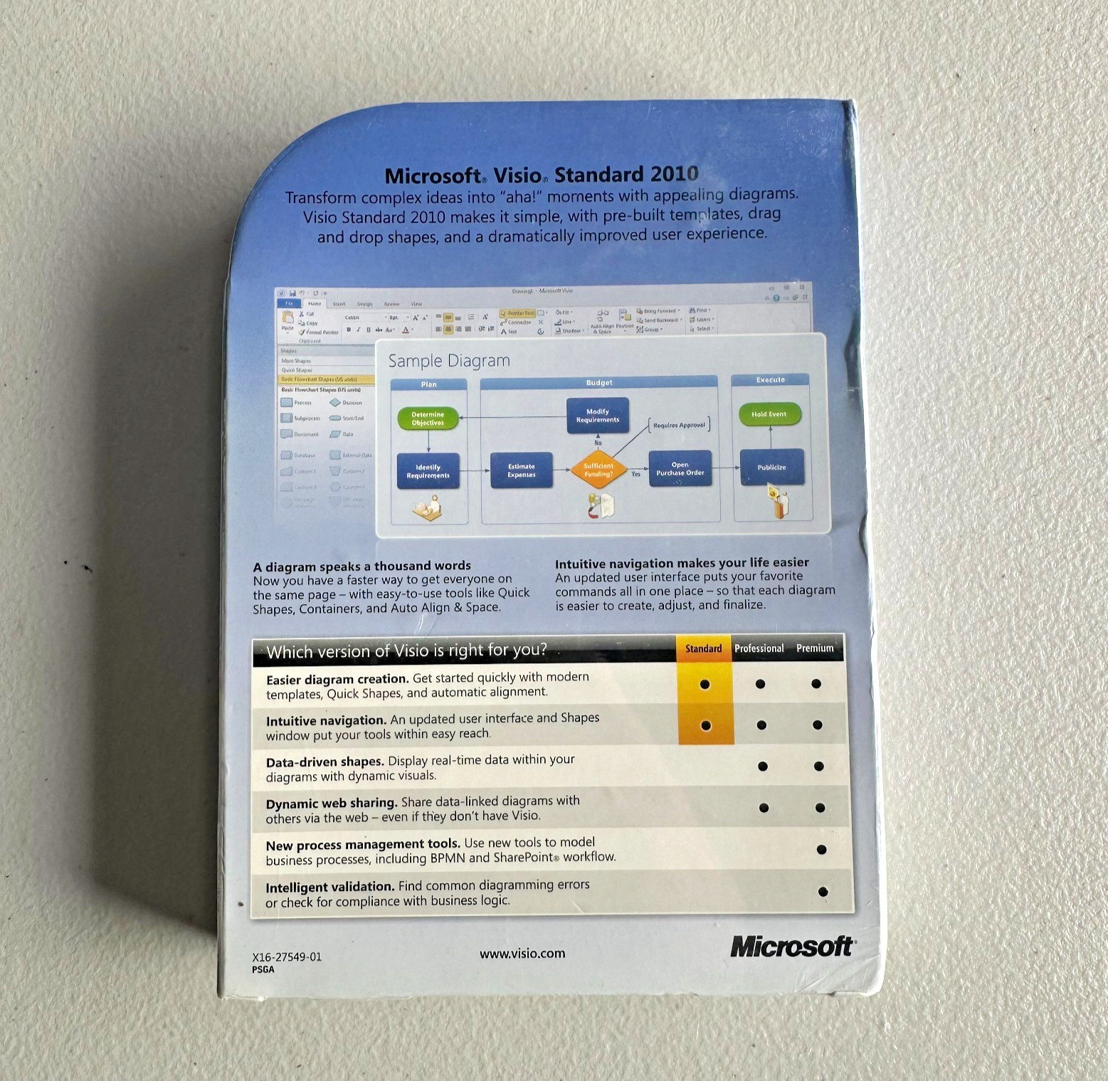Microsoft Visio Standard 2010 Brand NEW SEALED Retail Box