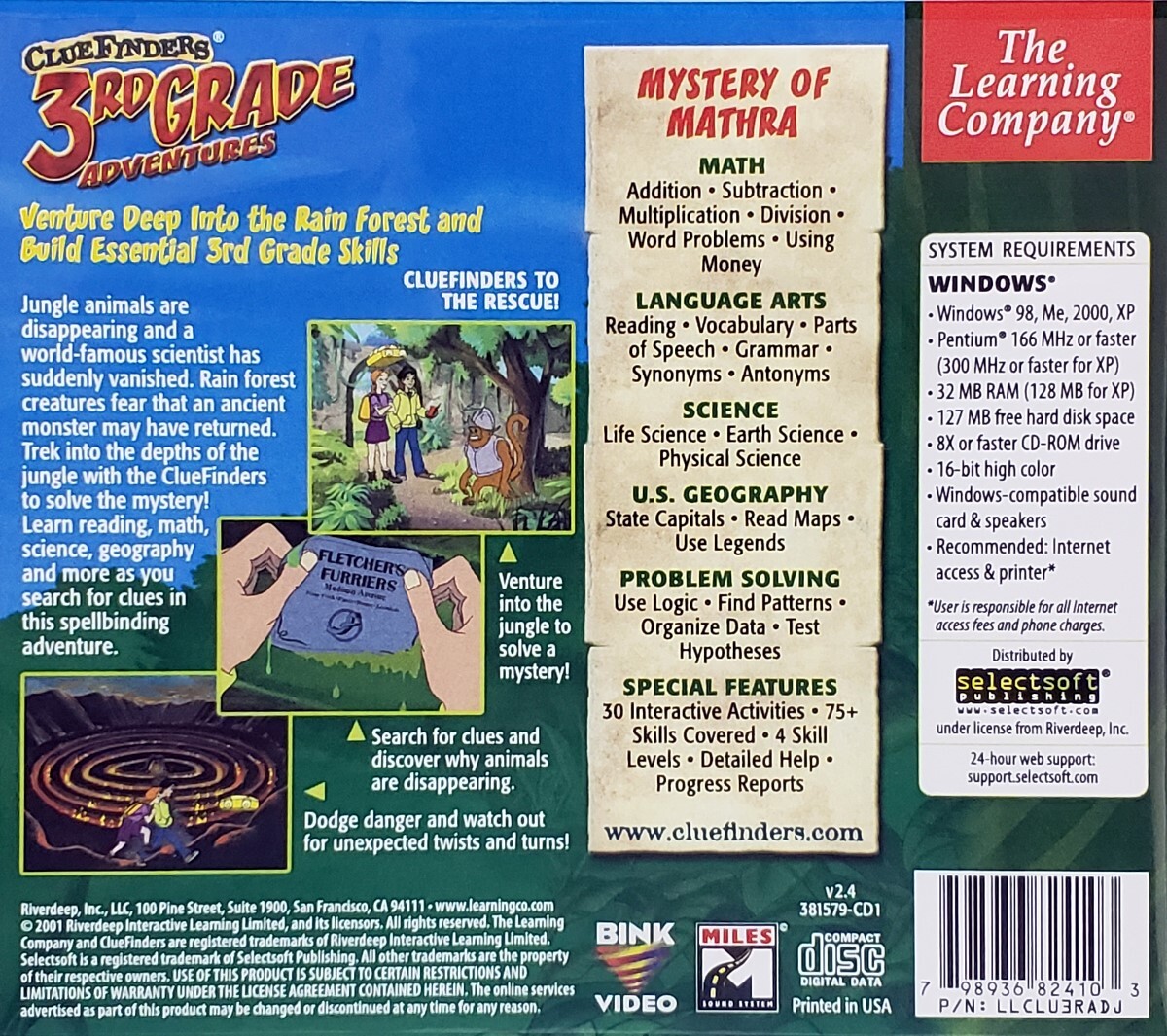 Kids Grade School Edutainment Software JumpStart Cluefinders Reader Rabbit &More
