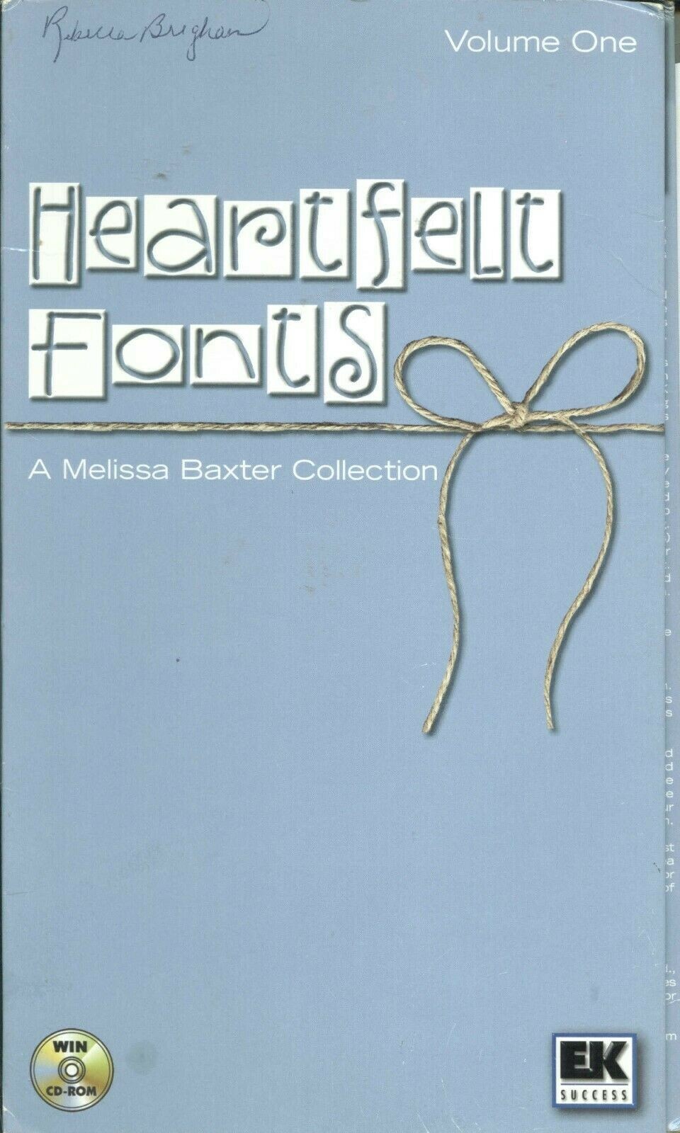 HEARTFELT FONTS Volume One 25 Fonts Holiday Season Baxter SCRAPBOOK CRAFTS CD