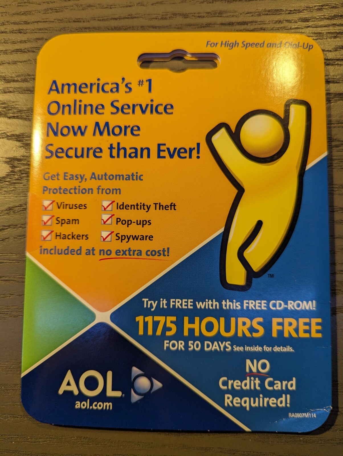 AOL 9.0 Security Edition CD – Metallic Blue & Green – Factory Sealed