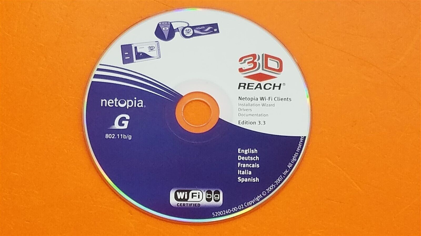 ⭐️⭐️⭐️⭐️⭐️Netopia 3D Reach Wireless WiFi Installation Software & Drivers CD Disc