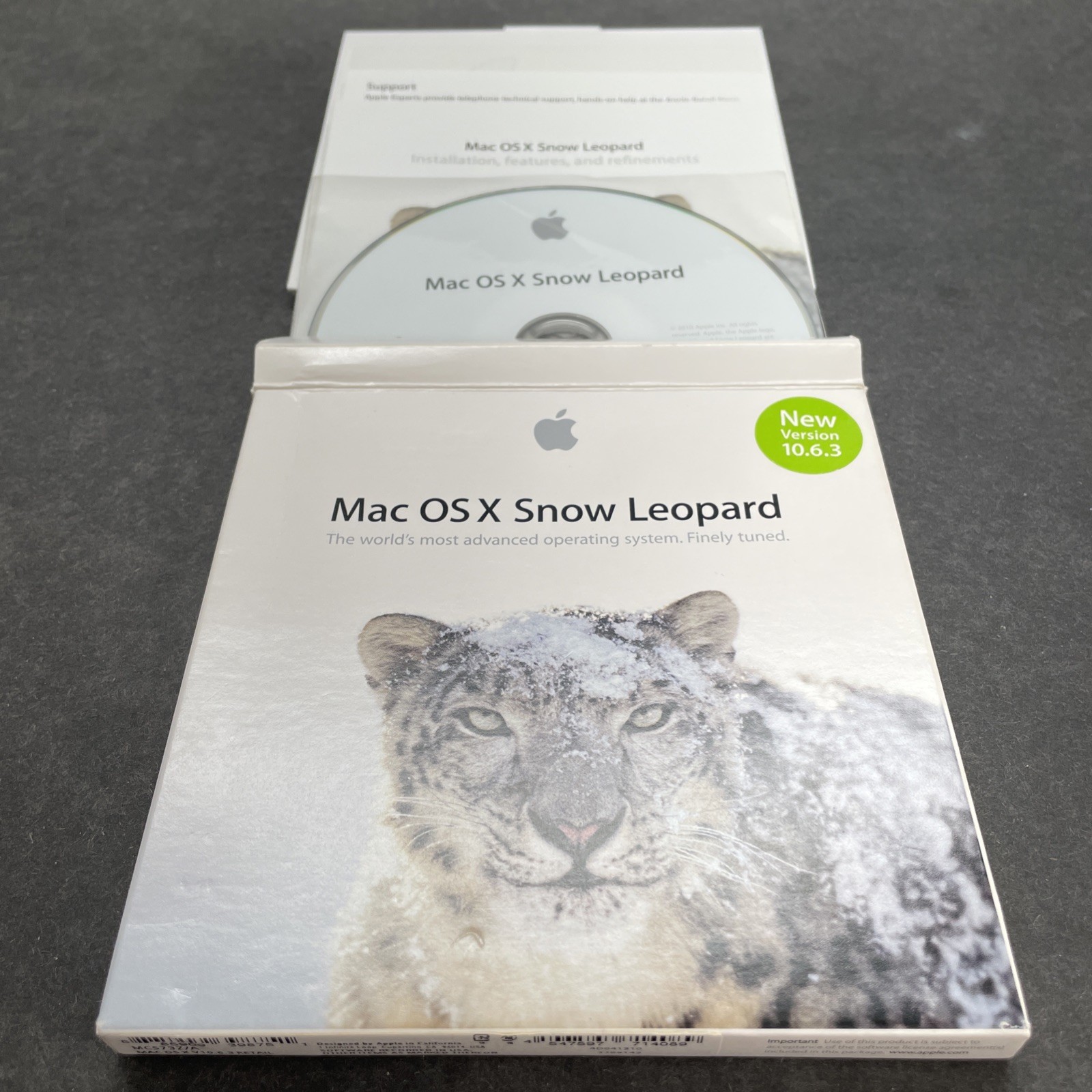 Apple Mac OS X Snow Leopard 10.6.3 Install DVD Disc Retail Complete w/ Stickers