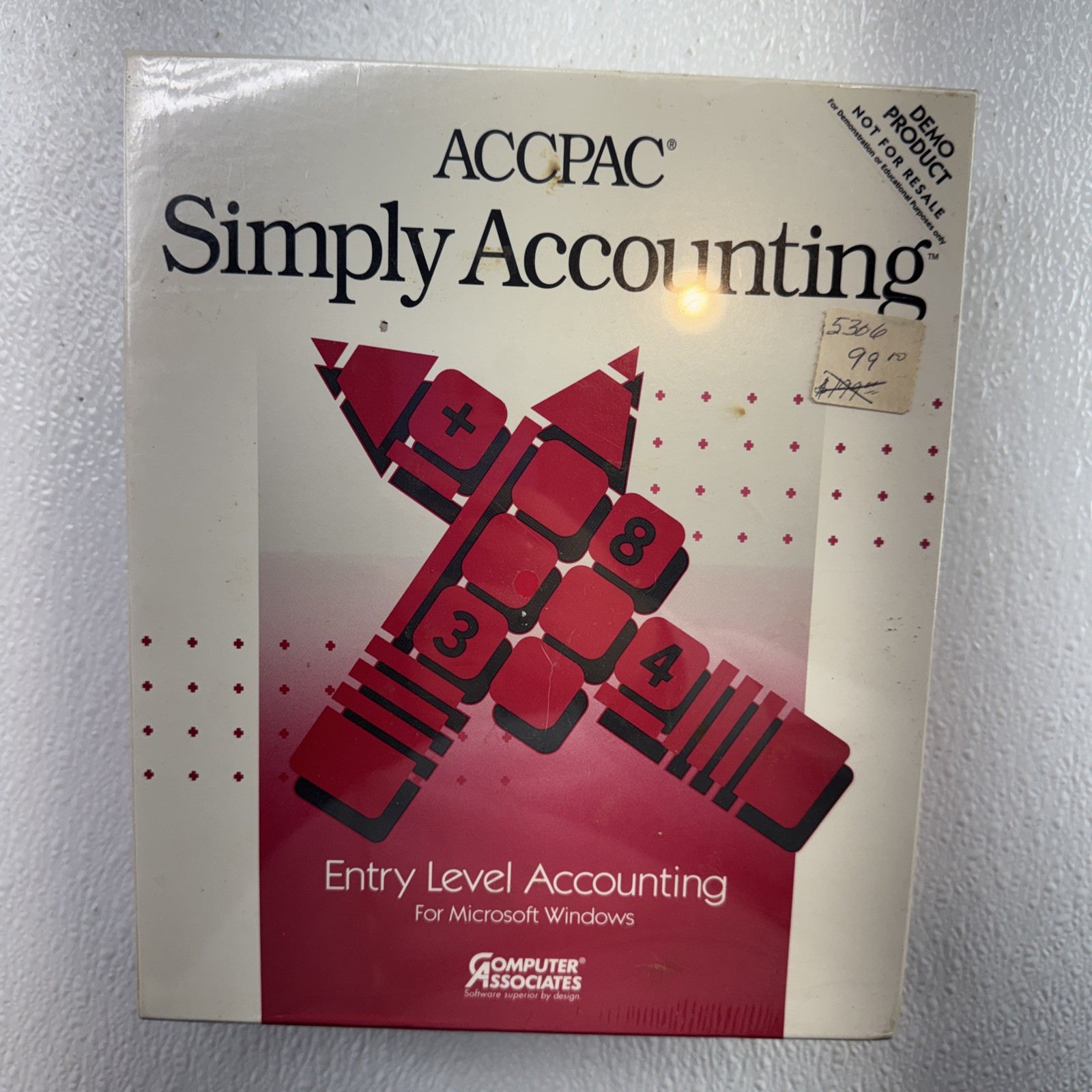 ACCPAC Simply Accounting for Windows Computer Associates 1991 Demo Copy SEALED