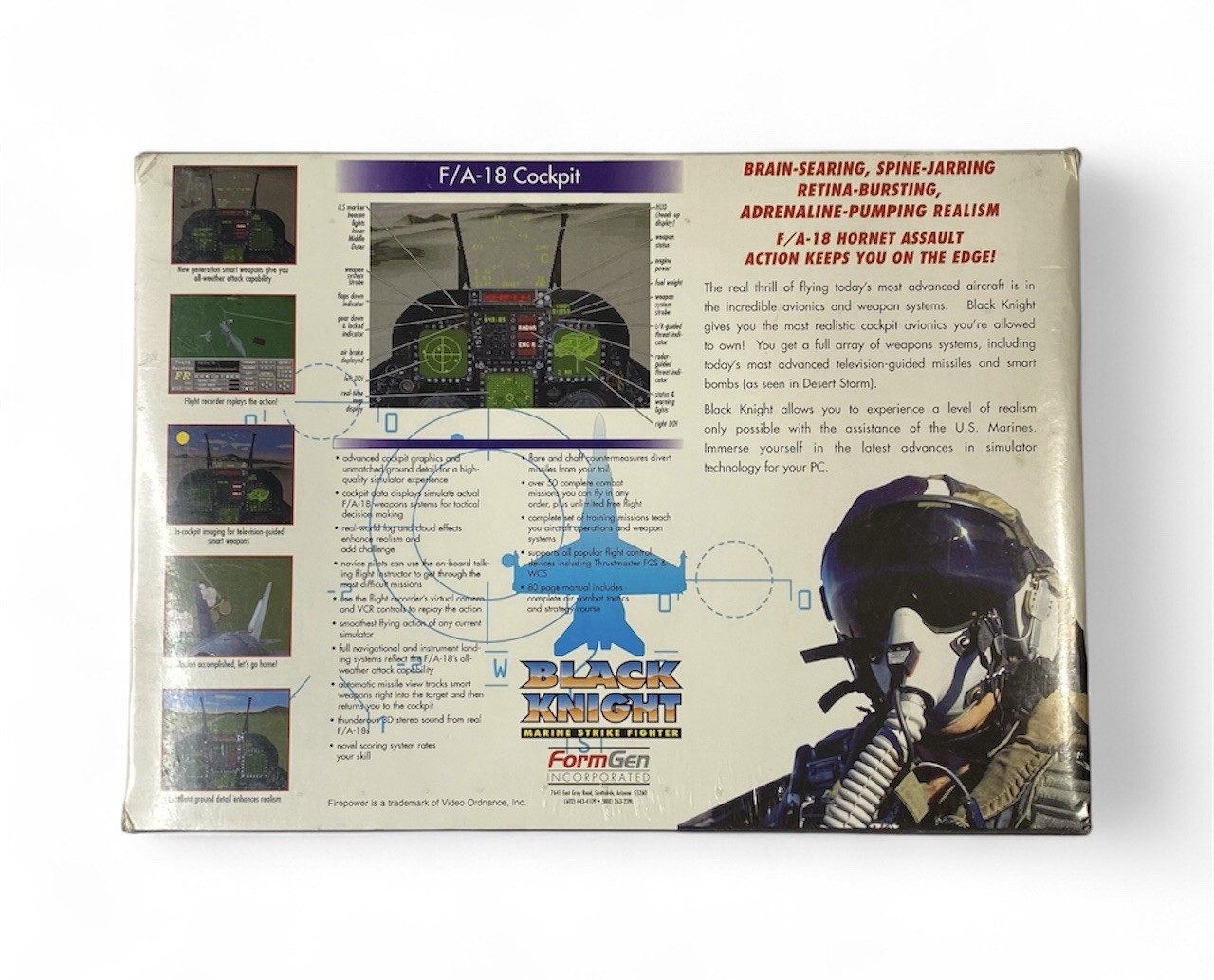 Air Combat Simulator F/A-18 Black Knight Marine Strike Fighter PC CD-ROM Sealed