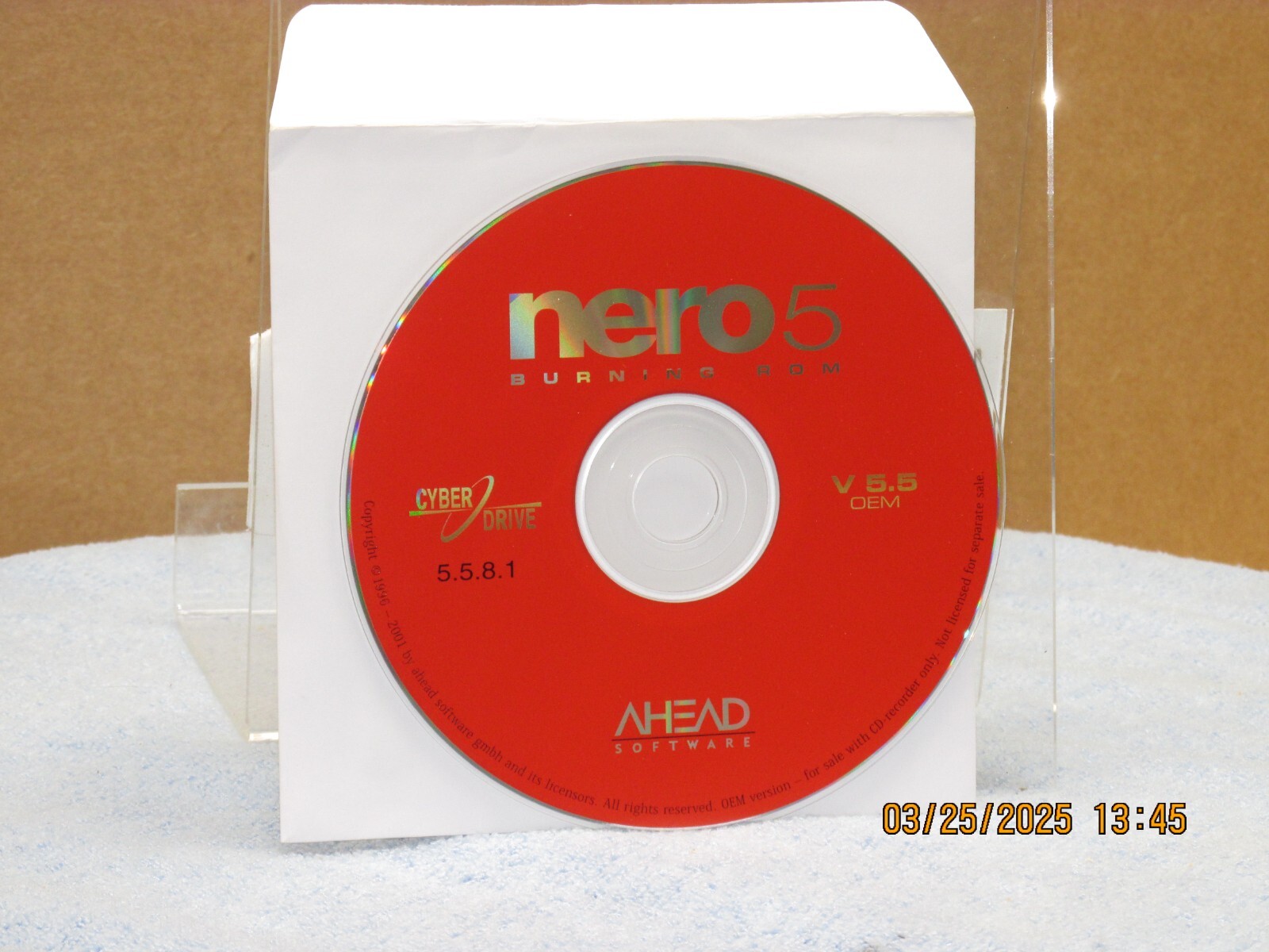Listing is for the: nero5 Burning Rom V 5.5 OEM Version Software -(ONLY CD ROM )