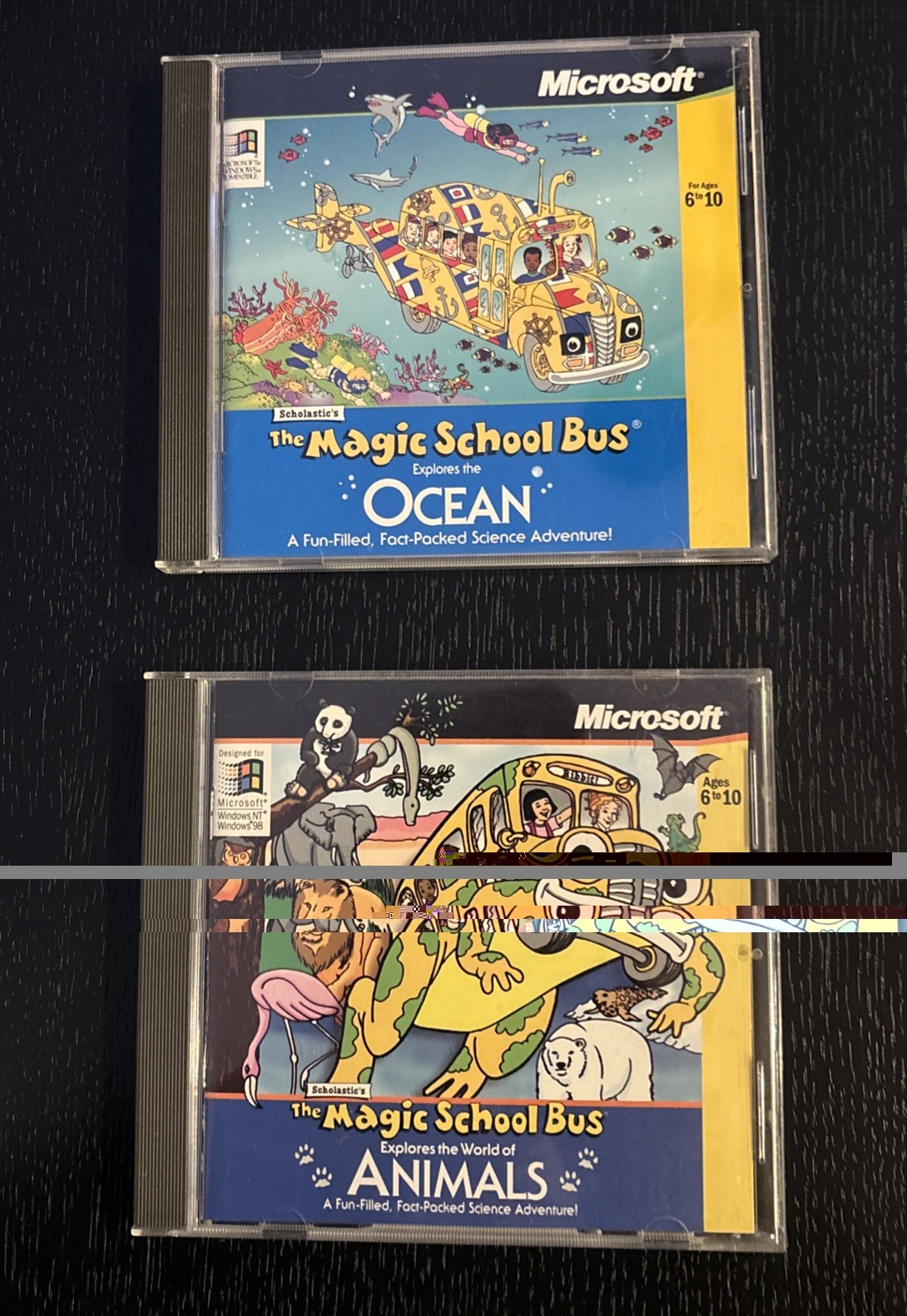 Magic School Bus Microsoft CD Rom – Lot Of 2 – Ocean & Animals