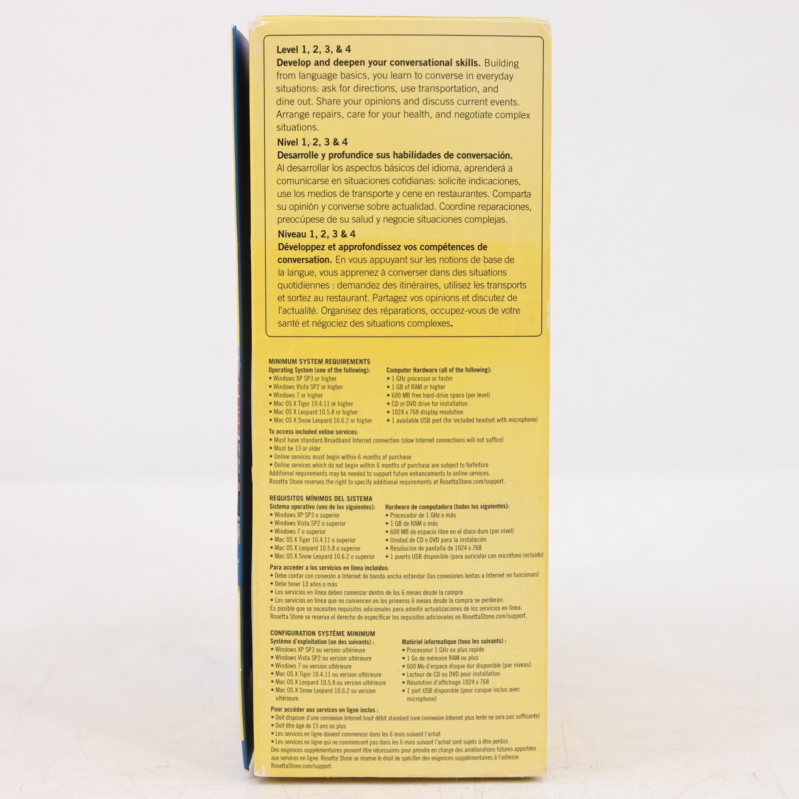 Rosetta Stone French Levels 1 2 3 & 4 TOTALe Version 4 Windows Mac 9781617165696