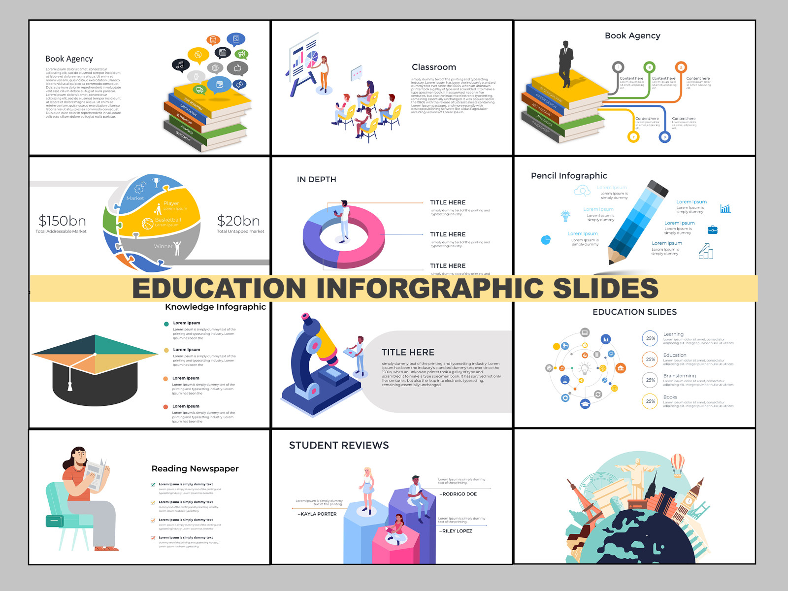 350+ PowerPoint Infographic slides with fast delivery