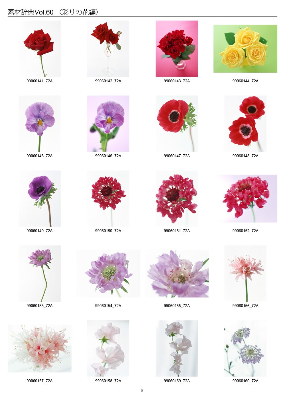 Colorful Flowers Japan Sozaijiten Vol.60 CD-ROM Mac Windows HR-SJ60 R7