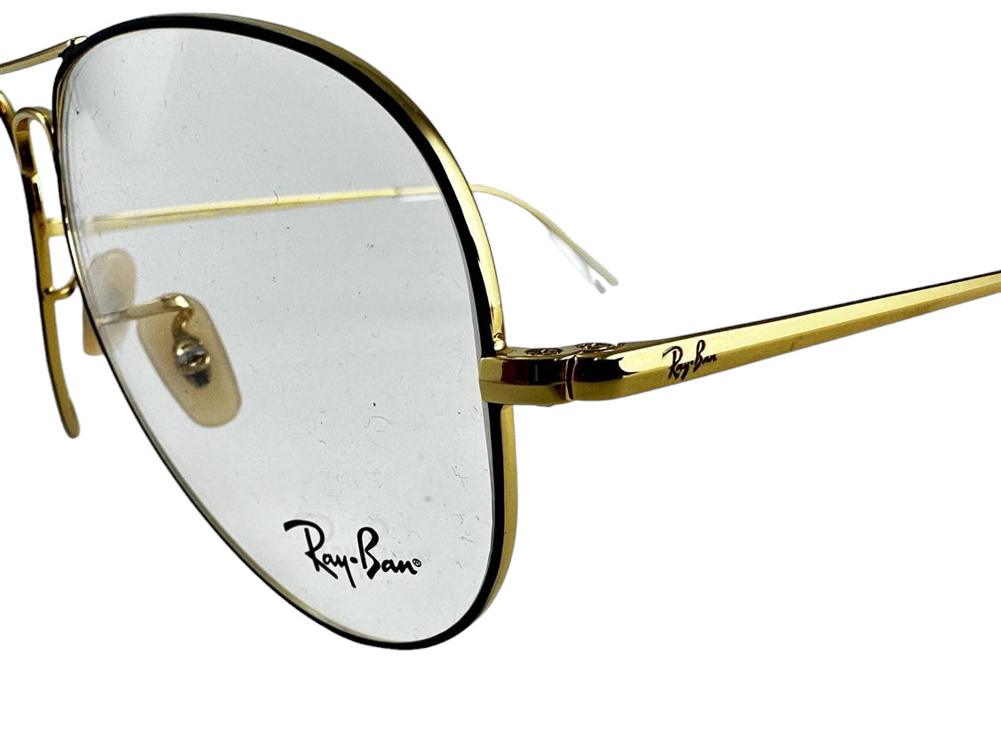 Ray Ban NEW Aviator Matte Black Fashion Frames Gold 58-14-140 Eyeglasses RX6489