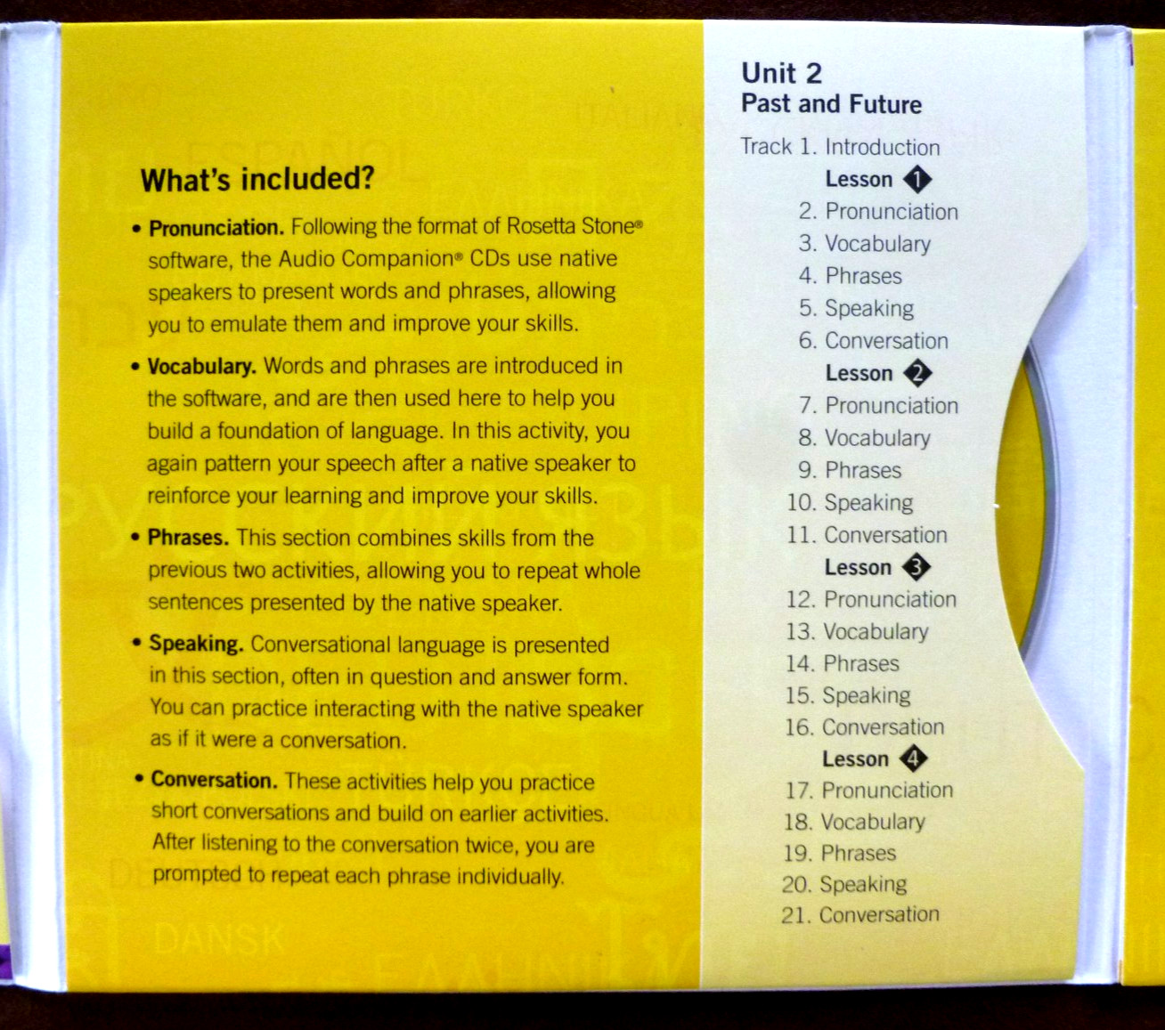 ROSETTA STONE RUSSIAN AUDIO COMPANION 4 CDs LEVEL 2, UNITS 1,2,3,4, VERSION 1.0