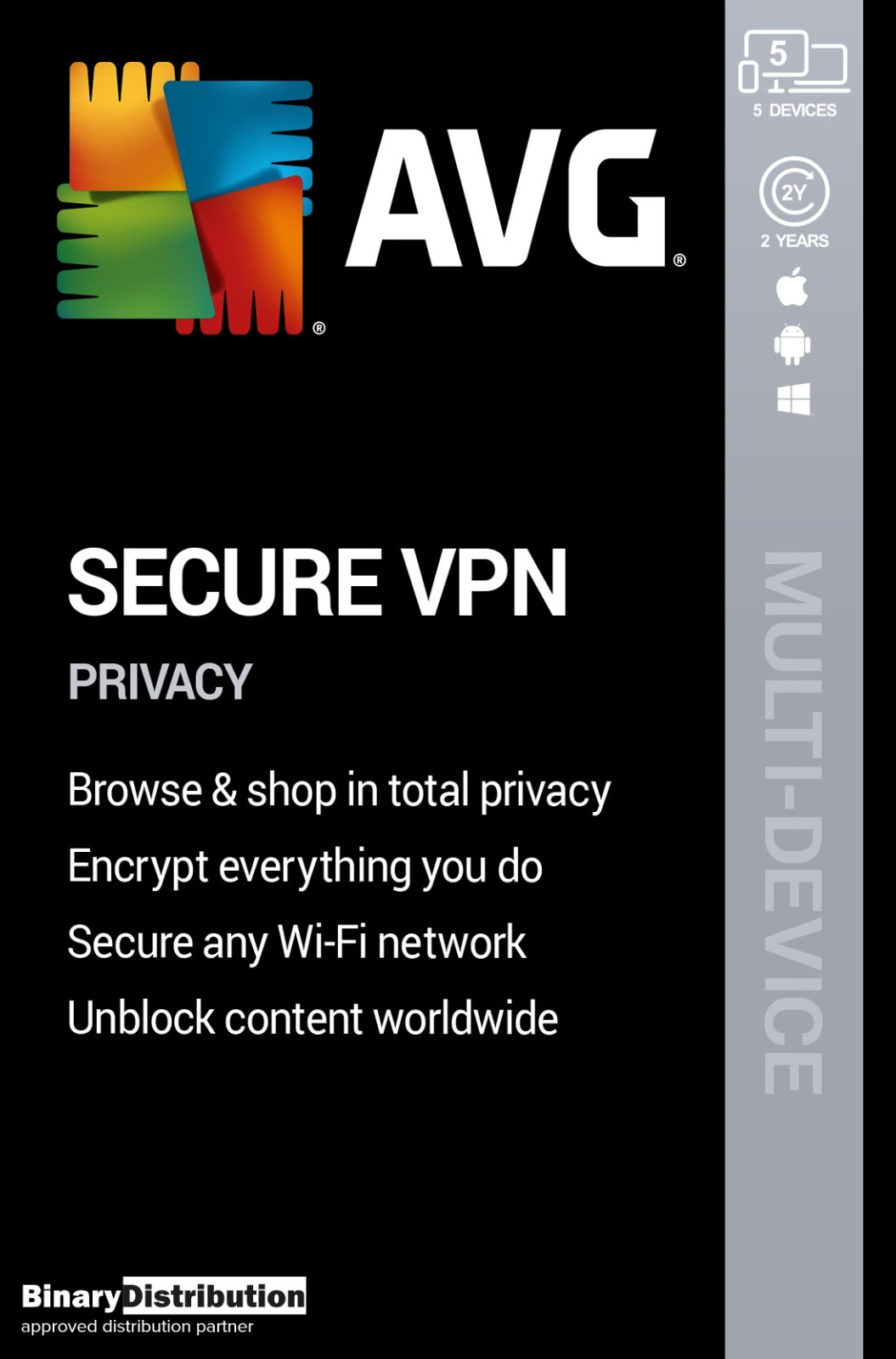 AVG Secure VPN 2026 – 5 Device – 2 Years [Download]