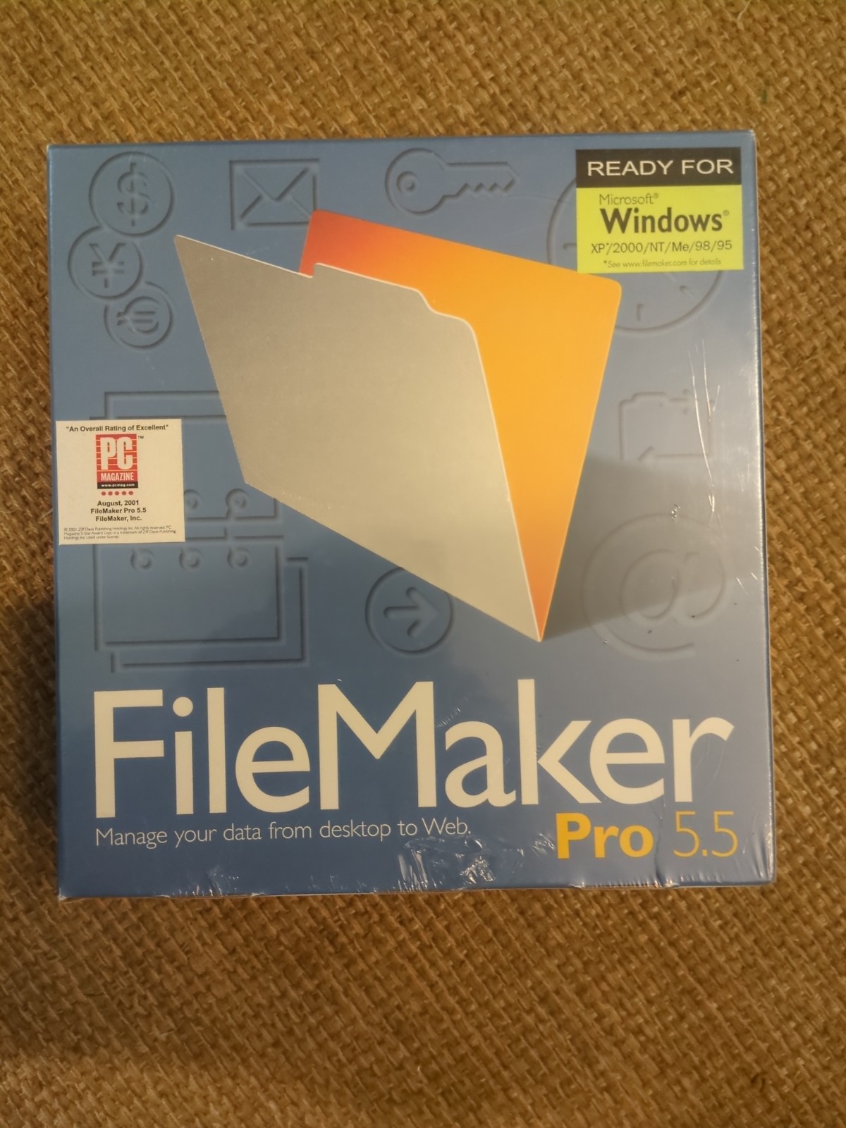 FileMaker Pro 5.5 for Windows95+ (Factory Sealed Retail Box) OEM vintage SW