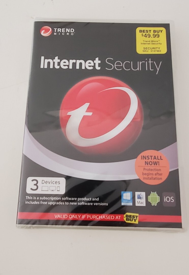 Trend Micro -Internet Security (Windows 8/Mac/And/iOS, 3 Devices Protected)