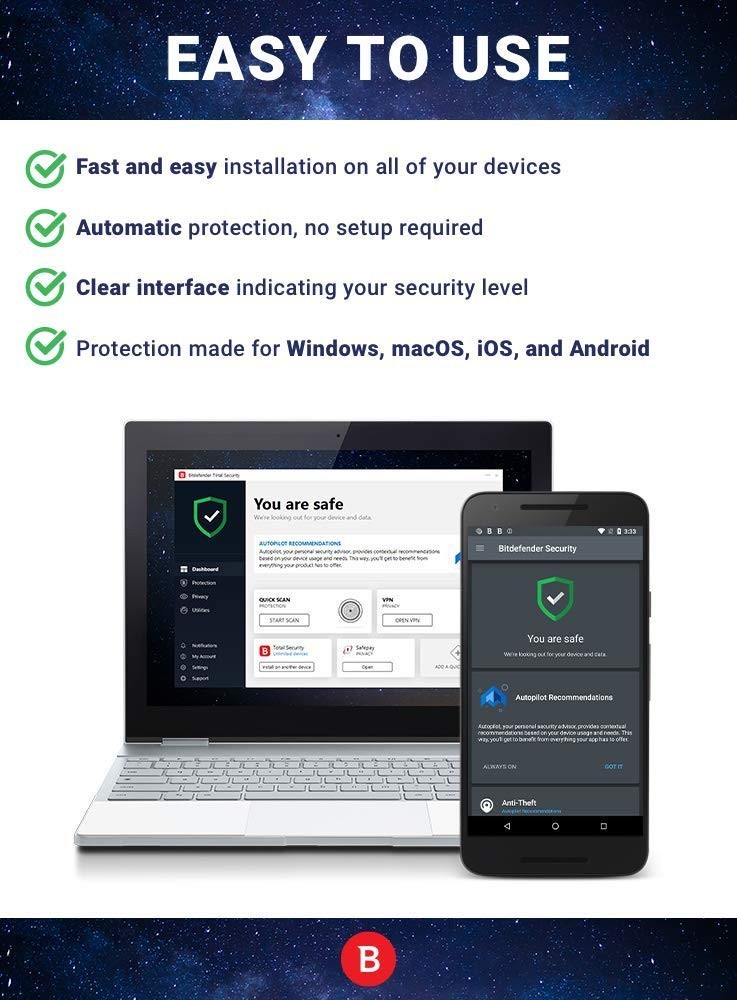 Complete Antivirus & Internet Security Suite – 10 Devices, 1 Year Subscription,