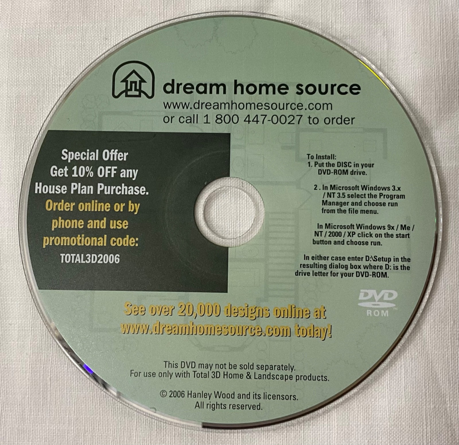 Several Home &Landscape CD’s Broderbund 3D Home Architect Deluxe Total 3D Design