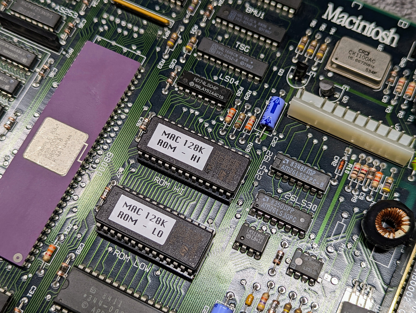 Apple Macintosh ROM Set Replacement Chips for 128K, 512K, 512Ke, Mac Plus EPROM