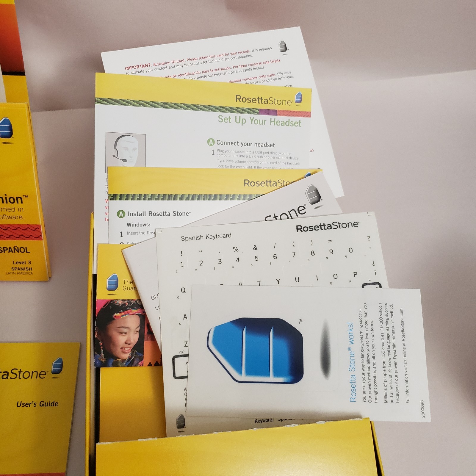 ROSETTA STONE ESPANOL Level 1, 2, & 3 Spanish Interactive Software CD’s
