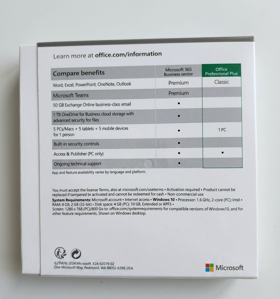 Microsoft Office Professional Plus 2024 for 1 PC/ Lifetime License Product