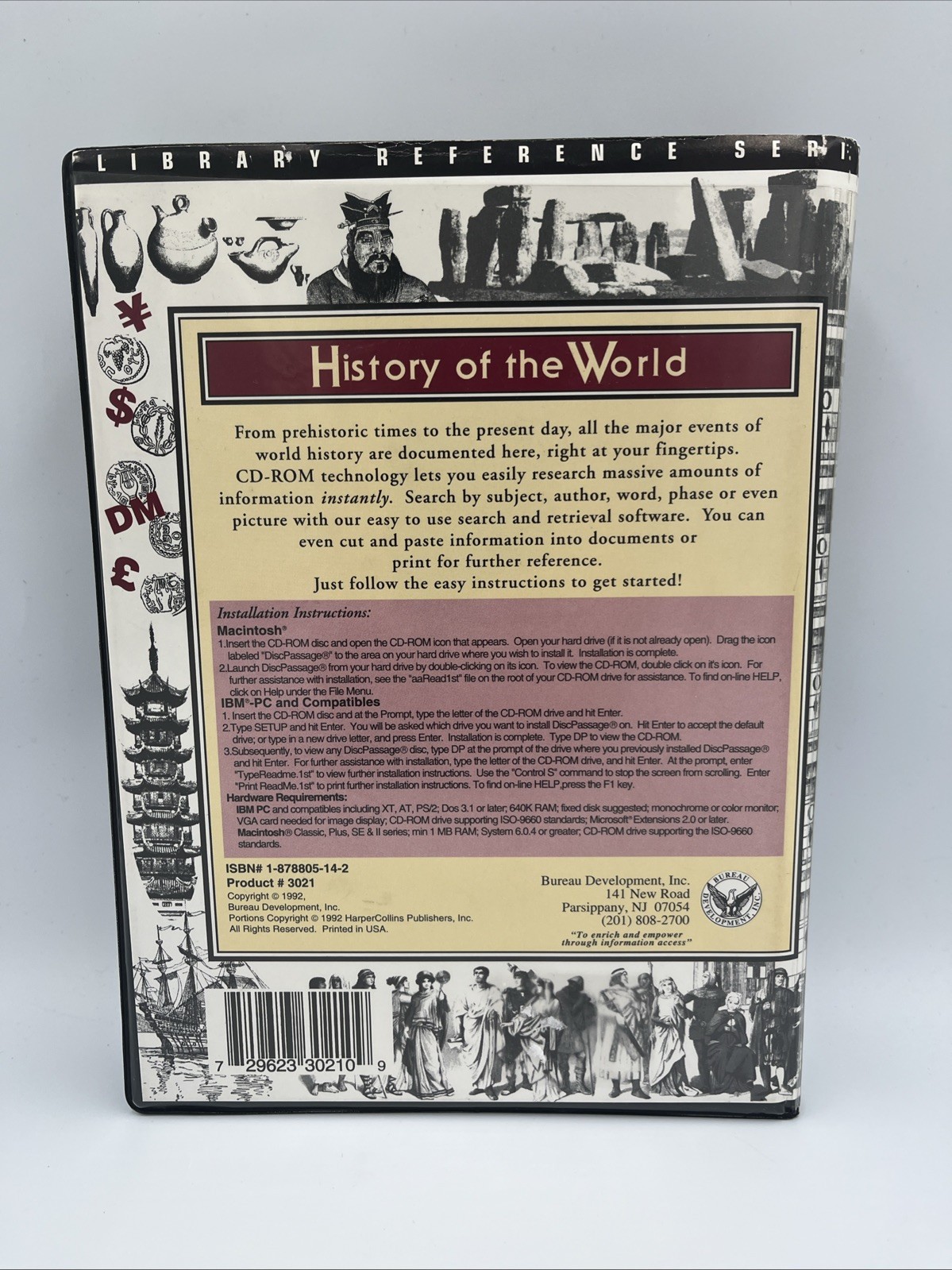 History of the World• Library Reference Series • CD ROM for PC & MAC • Very Good