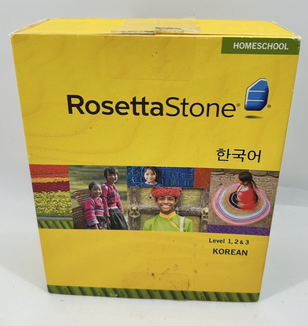 Rosetta Stone Korean Levels 1,2 & 3 Homeschool Edition