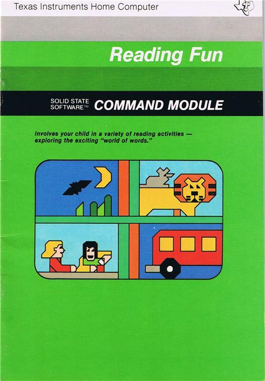 RARE TI-99/4A READING FUN SF EDU (Speech) CARTRIDGE & MAN TESTED