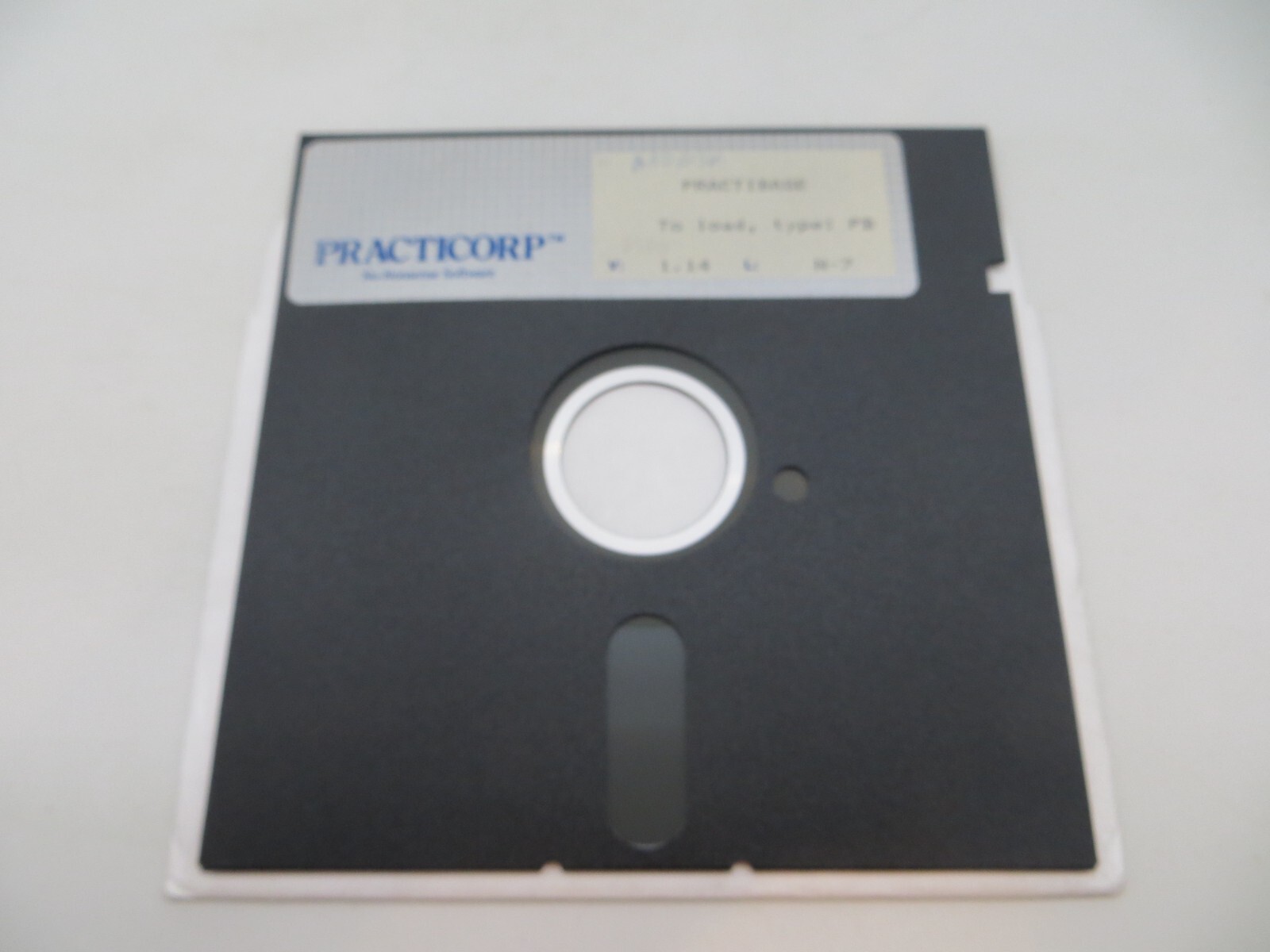 5.25″ Floppy Disk PRACTIBASE V. 1.14 Vintage PRACTICORP Computer Software Disc