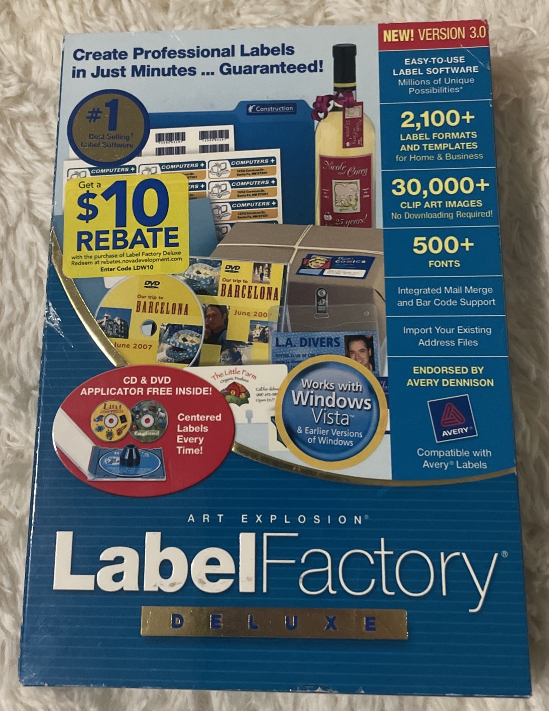 Nova Development Art Explosion Label Factory Deluxe 3.0 – Win 98/NT/2000/Me/XP