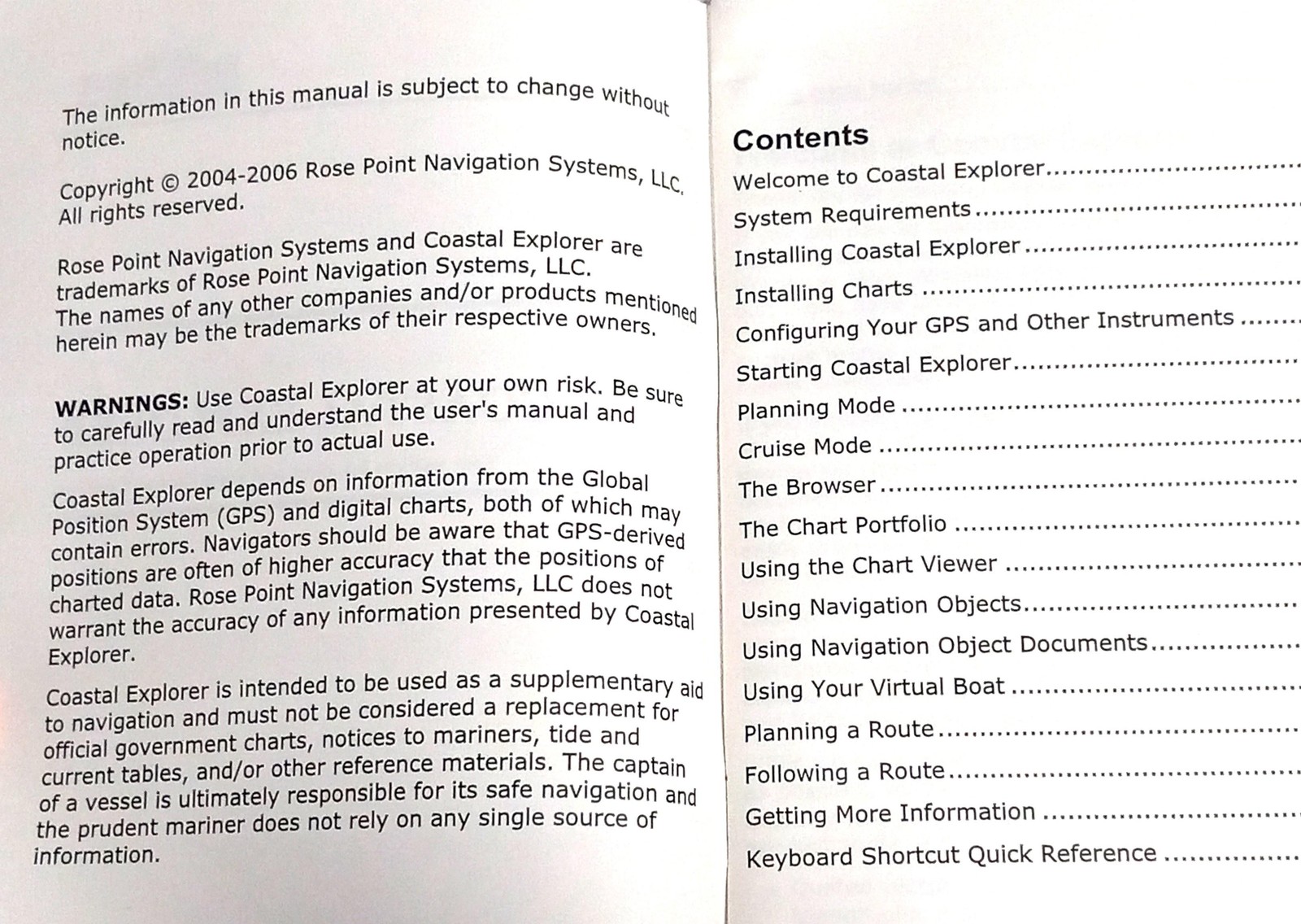 Rose Point Coastal Explorer Navigation Software Windows 2000 XP PC Travel CD