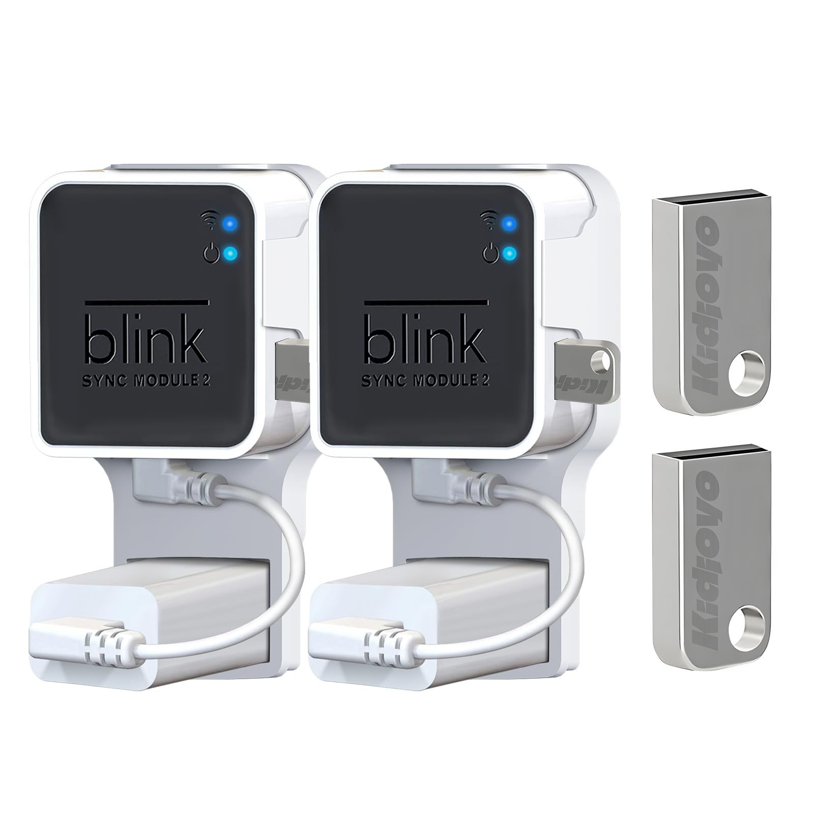 256GB USB Flash Drive & Wall Mount for Blink Sync Module 2 with Short Cable R
