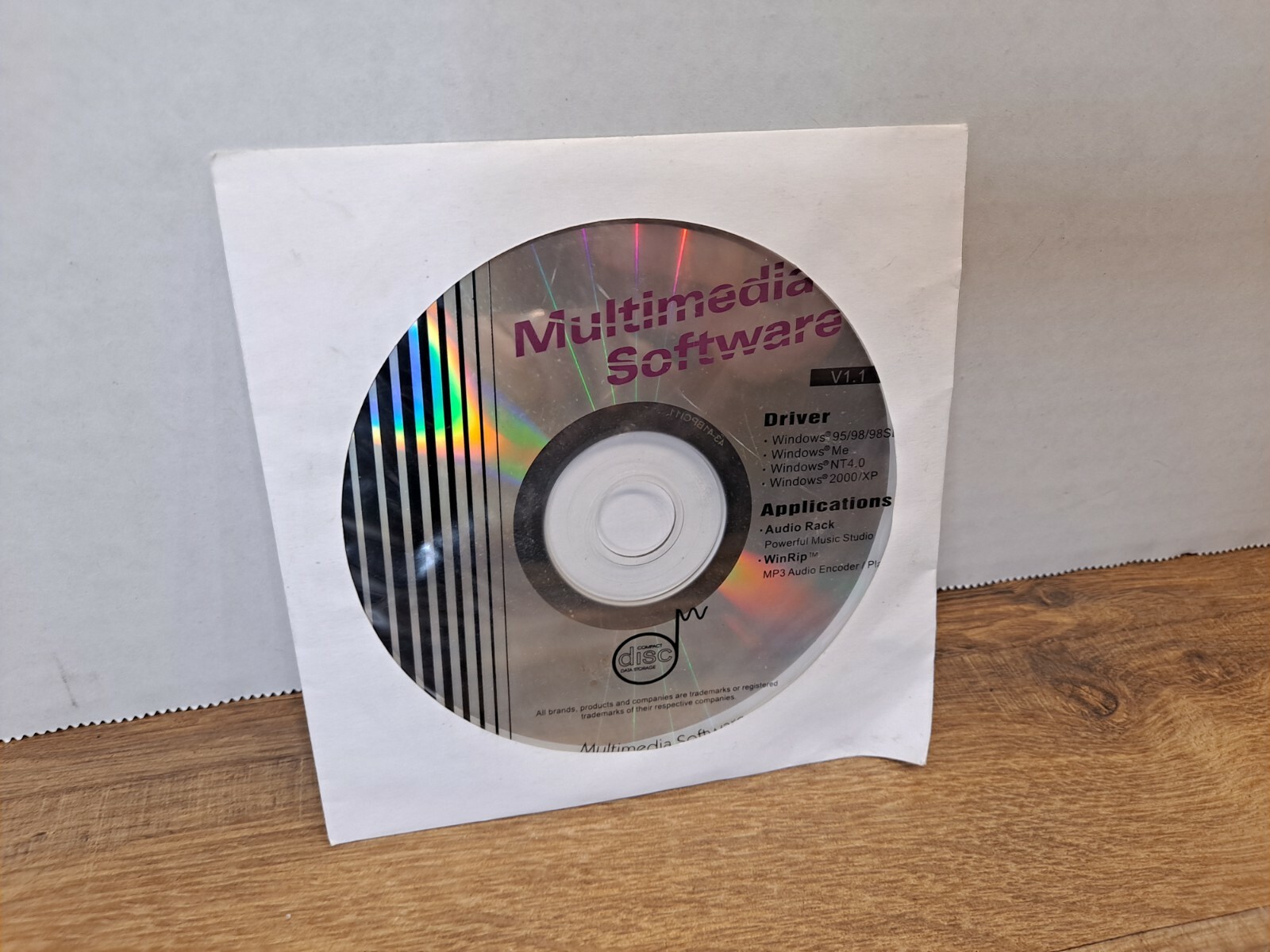 Multimedia WinRip v1.1 Audio Rack CD Burning Music Vintage Software Disc RARE