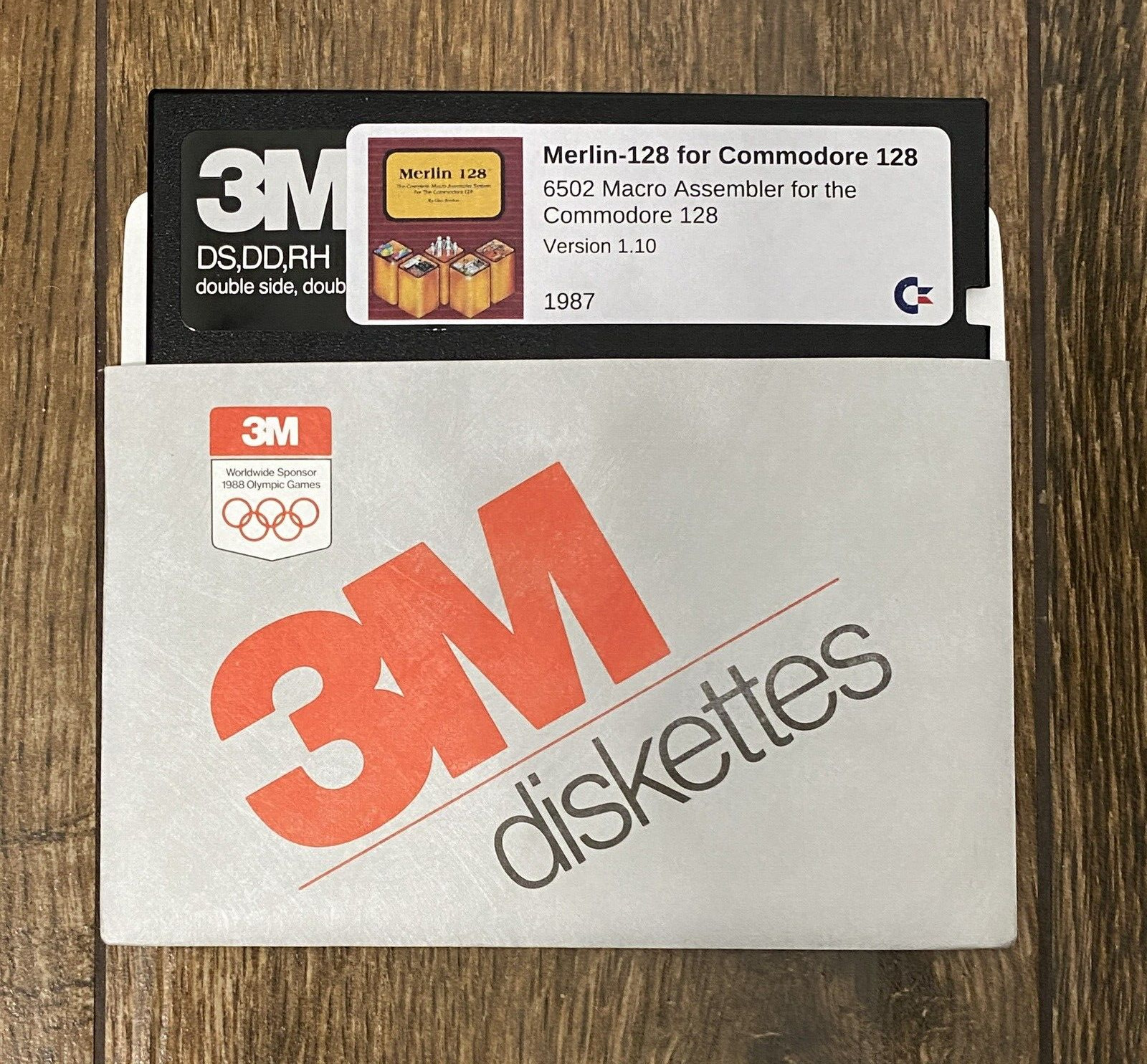 Merlin 128 Macro Assembler for the Commodore 128 – 5.25” Floppy Disk
