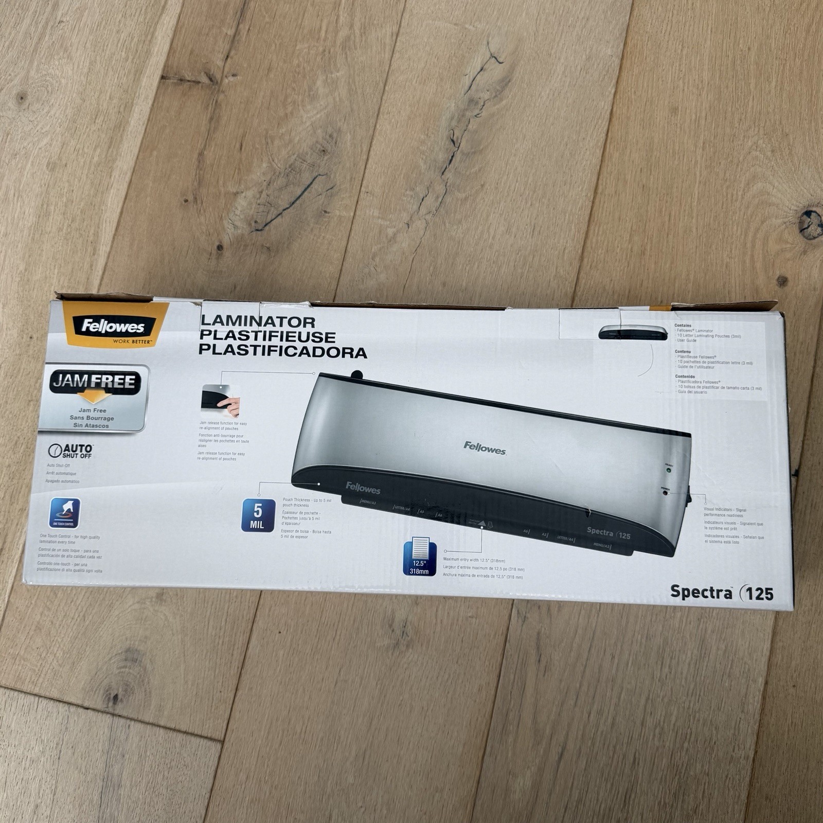 Fellowes CRC57397 Spectra 125 Laminator, 5-MIL, Max. Width of 12.5″