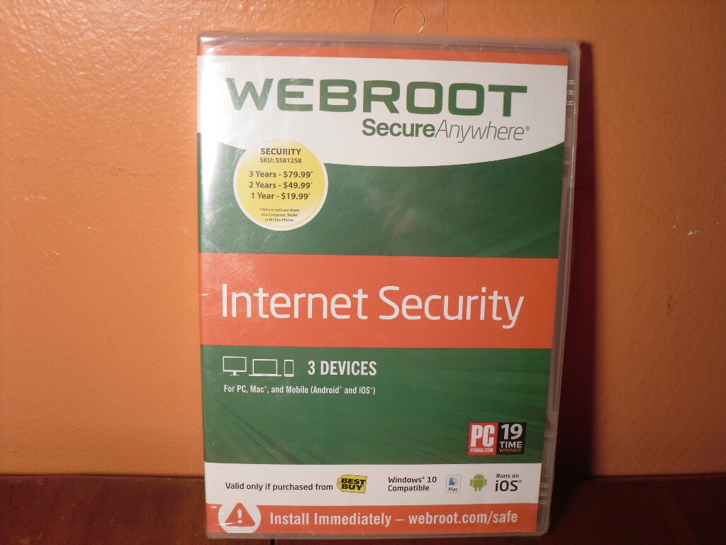Webroot SecureAnywhere Internet Security – Full Version Windows & Mac WBR00SA14
