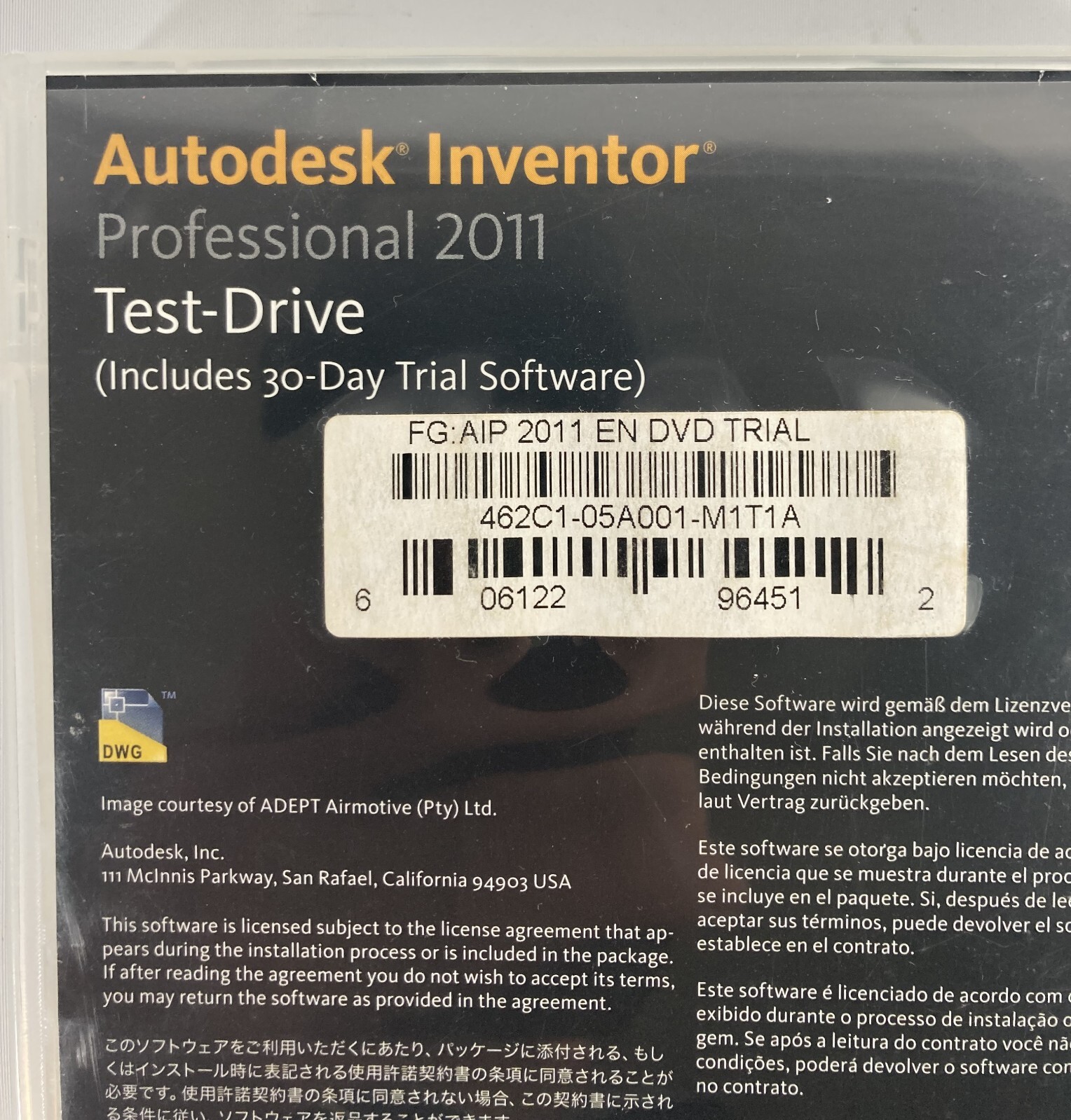 Autodesk Inventor Professional 2011 Test-Drive 30 Day Trail Discs Only