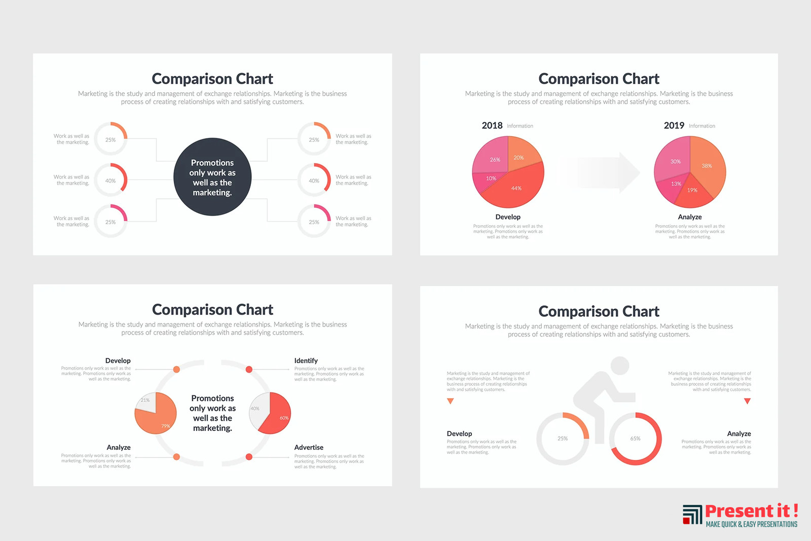 Comparison Charts Infographics Template
