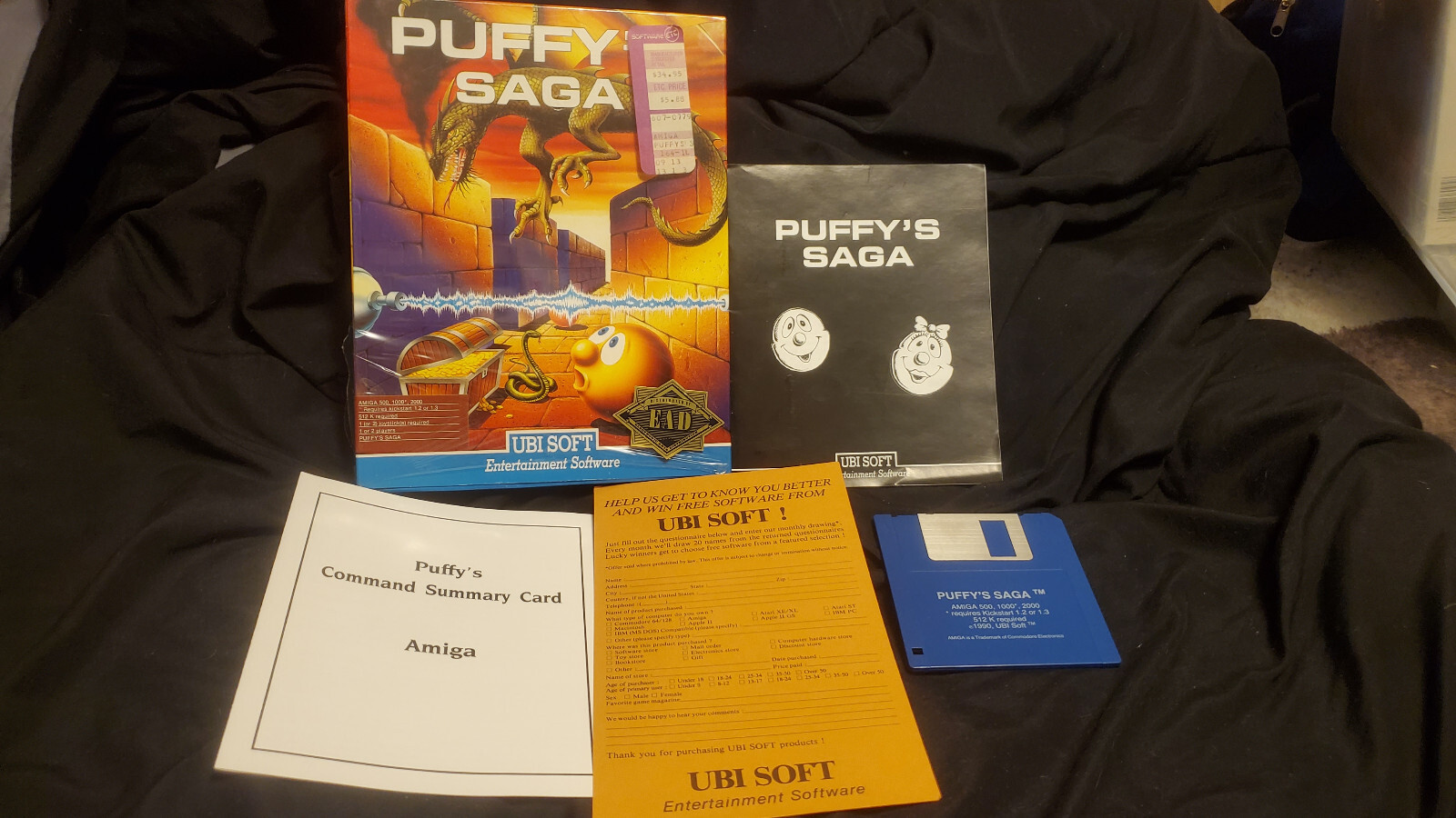 Commodore Amiga Puffy’s Saga Game 1990 Complete CIB