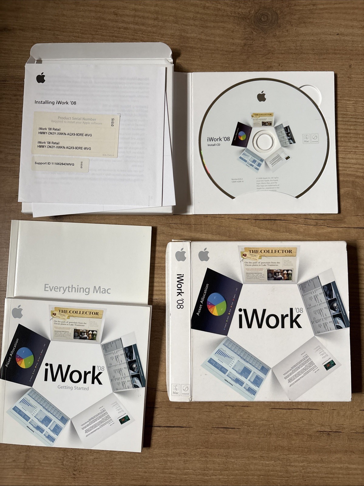 Apple Mac iWork 08 Ver 8.0.2 Box Set -Mac OS X v10.4.10 Or Later iLife 08 Recom