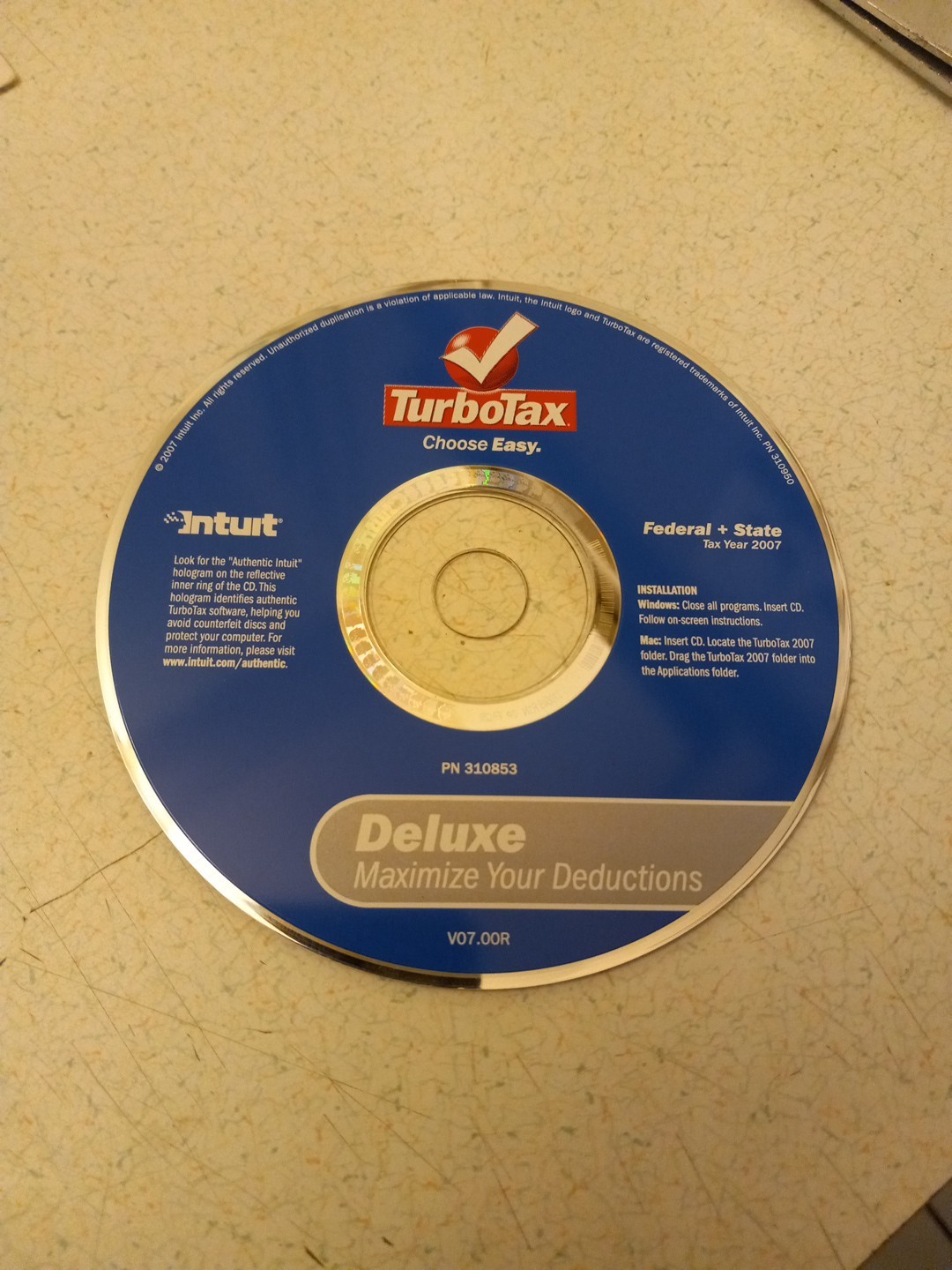 TurboTax Deluxe 2007 Software for Federal and State Tax Preparation, CD